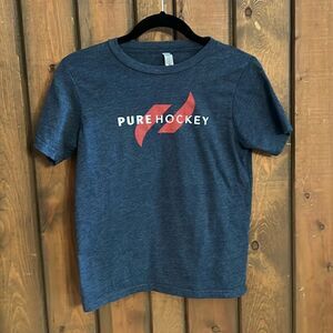Youth boys Pure Hockey navy blue shirt size large (10/12).
